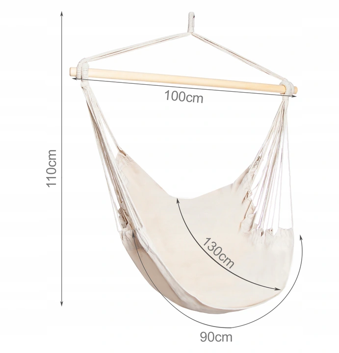 Závesné hojdacie kreslo béžove