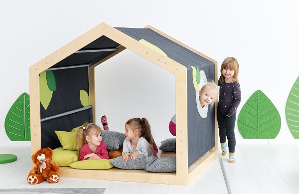 Bezpečné miesto domček - senzorický kútik pre deti