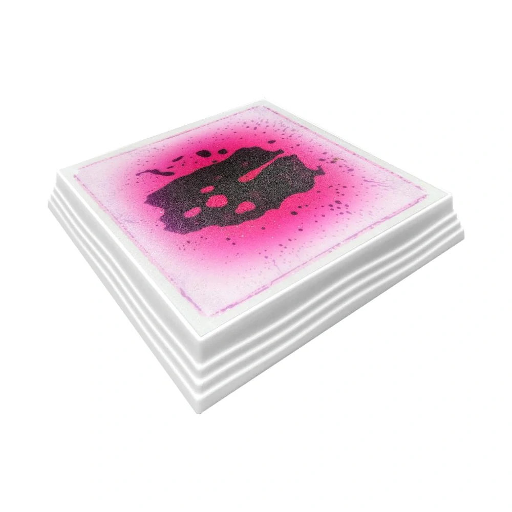 Štvorcové senzorické LED kamene s tekutinou – sada 6 ks