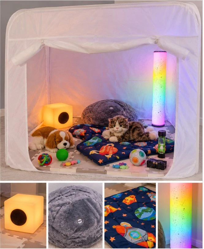 Biely senzorický stan – relaxačný a upokojujúci set