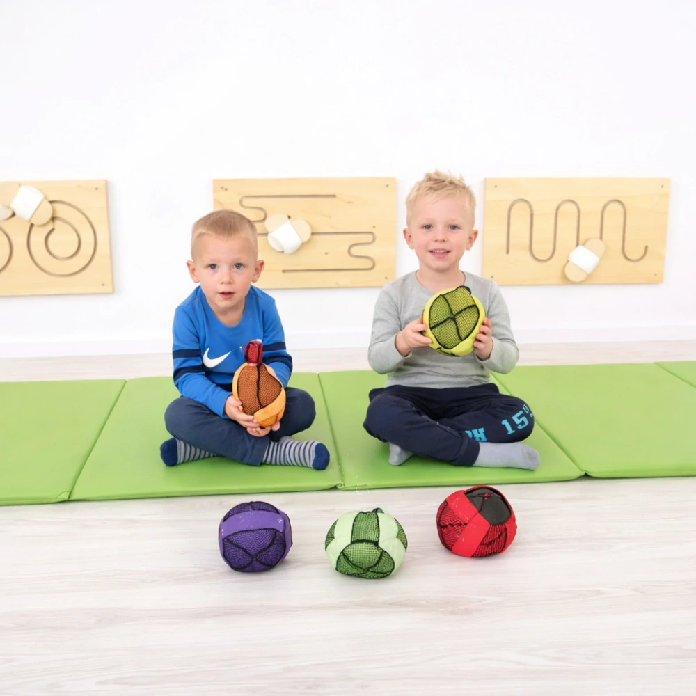 Senzorické loptičky v sieťke 