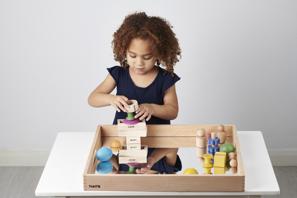 Veľký drevený zrkadlový podnos