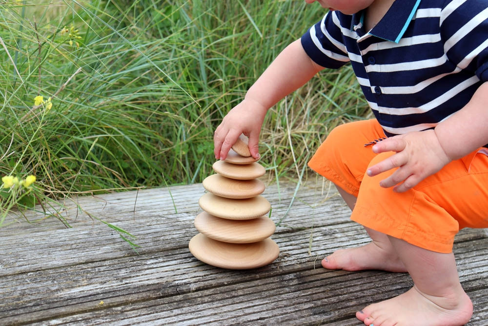 Drevené butóny natur