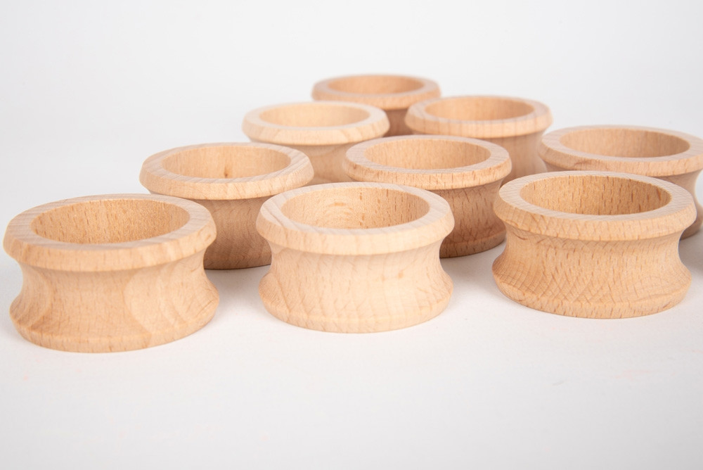 Prírodné drevené obrúčky na servítky