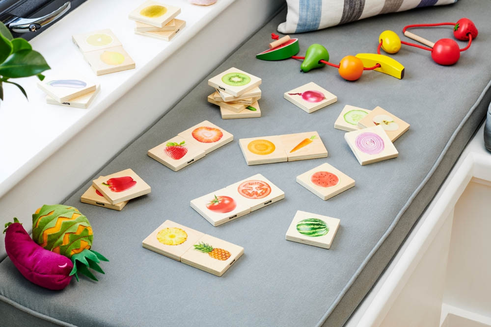 Drevený set - spoznaj ovocia a zeleniny
