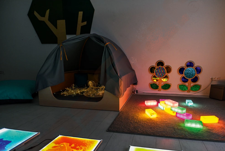 Relaxačná skrýša - senzorický kútik pre oddych a upokojenie