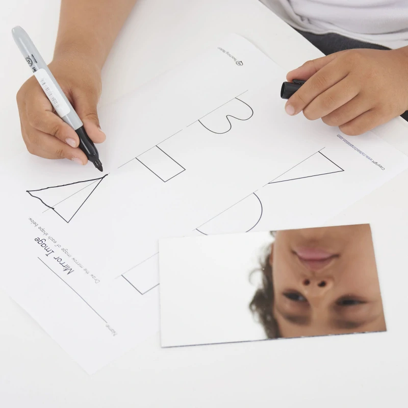 Dvojstranné plastové zrkadlá – 15 × 10 cm, 10 ks