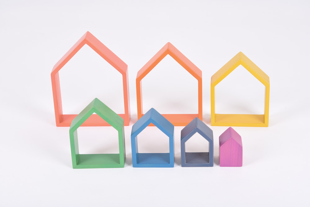 Dúhový architekt set - domčeky