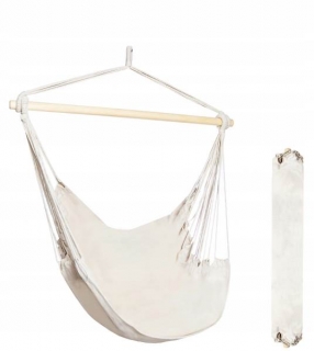 Závesné hojdacie kreslo béžove