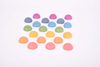 Farebné drevené pologuľe