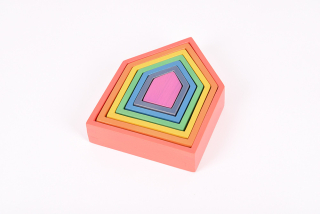 Dúhový architekt set - domčeky