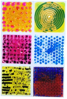 Textúrované senzorické dlaždice – sada 6 kusov