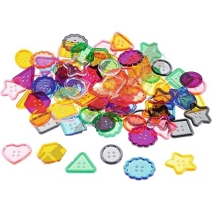 Priehľadné gombíky 90ks