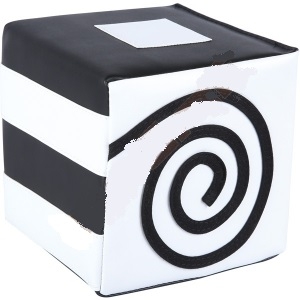 Kontrastná kocka - čierna a biela