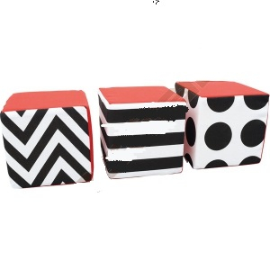 Sada kontrastných kociek, 3 ks