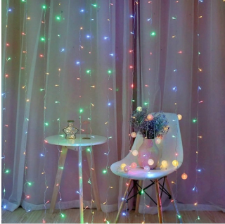 Svetelný záves 300 LED multicolor