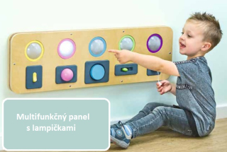 Prepni a stlač - panel so svetlami 