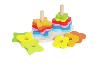 Dvojitá skladačka - kvetinky