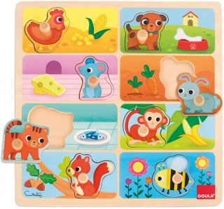 Čo jedia zvieratká - puzzle