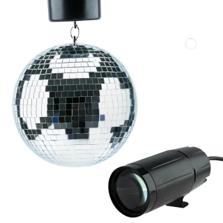 Svetelná disco guľa - súprava